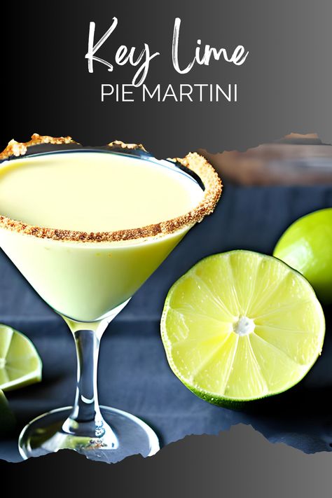 Keylime Martini Recipes, Key Lime Martini Recipe Vanilla Vodka, Key Lime Pie Cocktail, Key Lime Pie Margarita, Martini Flights, Key Lime Martini Recipe, Lime Martini Recipe, Lime Martini, Key Lime Pie Martini