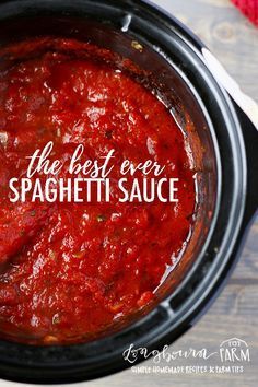 Best Ever Spaghetti, Spaghetti Sauces, Savoury Sauces, Slow Cooker Spaghetti Sauce, Crockpot Spaghetti, Homemade Marinara Sauce, Slow Cooker Spaghetti, Easy Pasta Sauce, Marinara Sauce Recipe