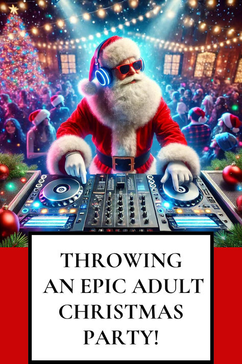 Looking to throw an unforgettable Christmas party just for adults? This guide has everything you need to plan the perfect holiday bash! Discover unique invitation ideas, festive decor tips, mouthwatering food, signature cocktails, an epic music playlist, fun games (including a murder mystery!), and expert tips to ensure your party is the hit of the season. Elevate your holiday celebration with ideas that will keep your guests talking long after the party ends! Christmas Poker Party, Christmas Party For Adults, Adult Christmas Party Decorations, Christmas Party Invitations Ideas, Christmas Party Playlist, Unique Invitation Ideas, Adult Christmas Party Invitations, Christmas Party Themes For Adults, Christmas Karaoke