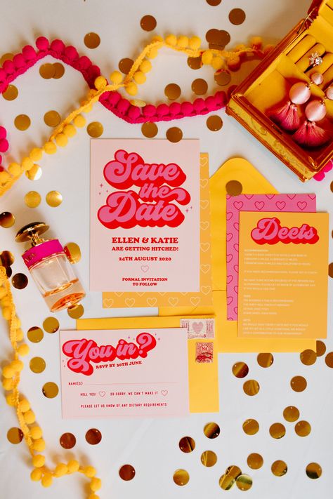 Woodstock Wedding, Ceremony Signage, Retro Wedding Invitations, Disco Wedding, Themed Photography, 21 Diner, Fabulous Wedding, Retro Wedding, Invitation Envelopes