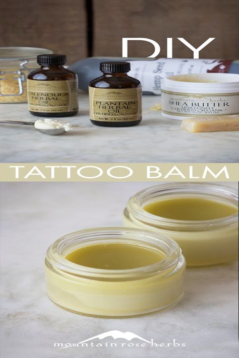 YogaMatCleanerPinterest Herbal Tattoo, Tattoo Balm, Candles Aromatherapy, Balm Recipe, Salve Recipes, Mountain Rose Herbs, Healing Balm, Fresh Tattoo, Herbal Recipes