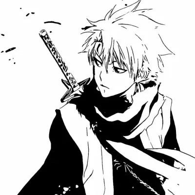 Anime Character, Bleach, Black And White, Anime, White, Black