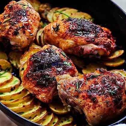 Best Ina Garten Recipes, Barefoot Contessa Recipes, Roasted Chicken And Potatoes, Chicken Tonight, Sunday Dinners, Chicken And Potatoes, Ina Garten Recipes, Skillet Recipes, Chicken Entrees