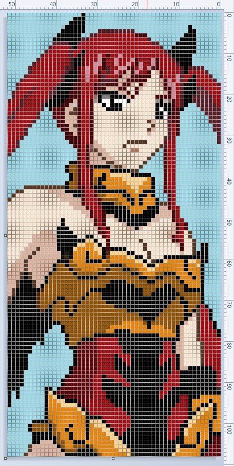 Erza Scarlet Pixel Art Pattern Minecraft, Pixel Art Dragon, Photo Pixel, Modele Pixel Art, Pixel Art Pokemon, Easy Pixel Art, Pixel Art Templates, Perler Art, Cool Pixel Art