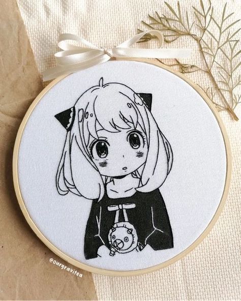 Spy X Family Embroidery, Manga Embroidery, Anime Embroidery, Pinterest Diy Crafts, Pinterest Diy, Hand Embroidery Projects, Needle Point, Hand Embroidery Art, Embroidery And Stitching