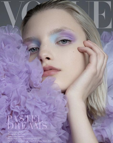 Easter Editorial, Make Up Purple, Purple Photoshoot, Vogue Makeup, Flower Makeup, Vogue Editorial, High Fashion Makeup, Purple Makeup, High Fashion Photography