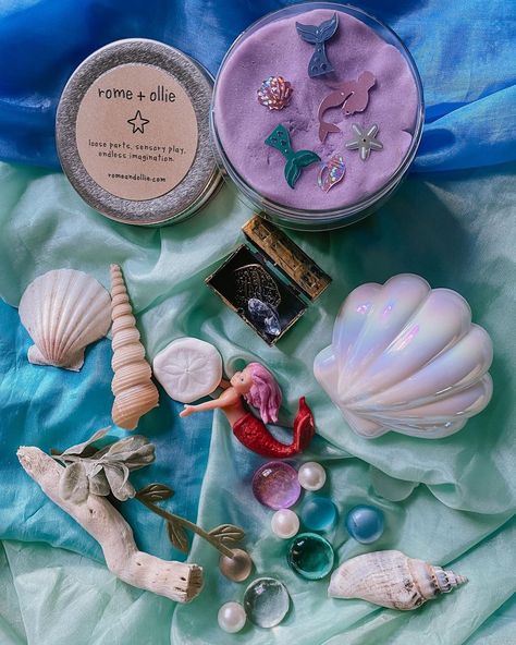 Mermaid Sensory Bin, Mermaid Sensory, Sensory Bin Play, Mermaid Party Favors, Activity Box, Mermaid Diy, Mermaid Painting, Mermaid Theme, Sensory Bin