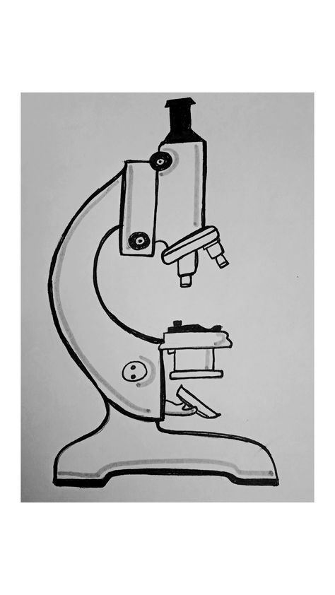 Compound Microscope Drawing, Microscope Drawing Easy, Microscope Drawing, Microscope Pictures, Microscope Parts, Car Symbols, Spiderman Comic Art, Solar System Art, Wallpaper Photo Gallery