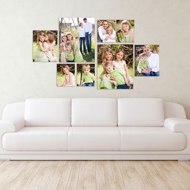 Wall Photo Display, Canvas Wall Collage, Wedding Photo Wall Display, World Travel Decor, The Moon Photography, Picture Wall Living Room, Wedding Photo Walls, Family Pictures On Wall, Canvas Photo Wall