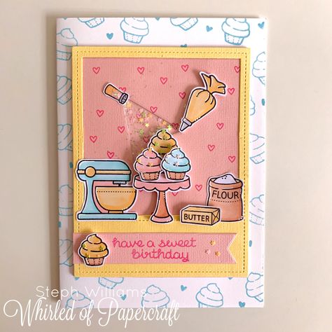 Making Cute Things, Sister Ideas, Cupcake Birthday Cards, Cupcake Cards, To My Grandmother, Secret Sister, Cupcake Card, Scrapbook Cover, Personalised Gifts Diy