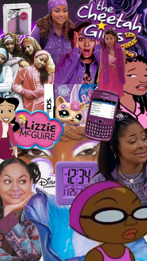 You are watching Disney Channel #disney #disneychannel #thatssoraven #ravenbaxter #theproudfamily #pennyproud #londontipton #thatssoraven #purple #lizziemcguire Disney Channel Aesthetic, 2000 Tv Shows, London Tipton, 2000s Party, 2000s Baby, Iconic Wallpaper, 24th Birthday, Purple Themes, Lizzie Mcguire