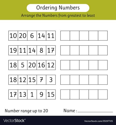 Ordering Numbers Worksheet Grade 2, Arrange Numbers From Least To Greatest, Least To Greatest Worksheets, Ordering Numbers Worksheet, Bohr Model, Spelling Words List, Shape Activities, Classroom Preparation, Numbers Worksheet