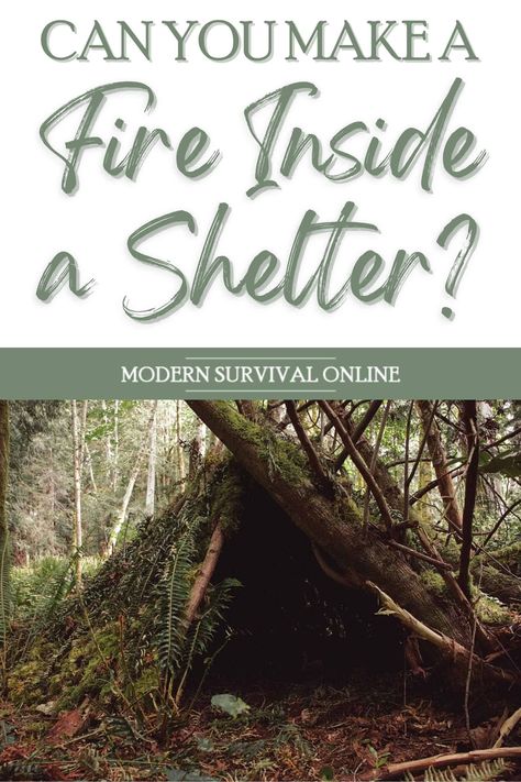 Shelter Building Survival, Survival Shelters Bushcraft, How To Build A Shelter In The Woods, How To Survive In The Woods, Bushcraft Shelter With Fireplace, Bushcraft Fireplace, Bushcraft Shelter Long Term, Survival Shelter Ideas, Forest Fort