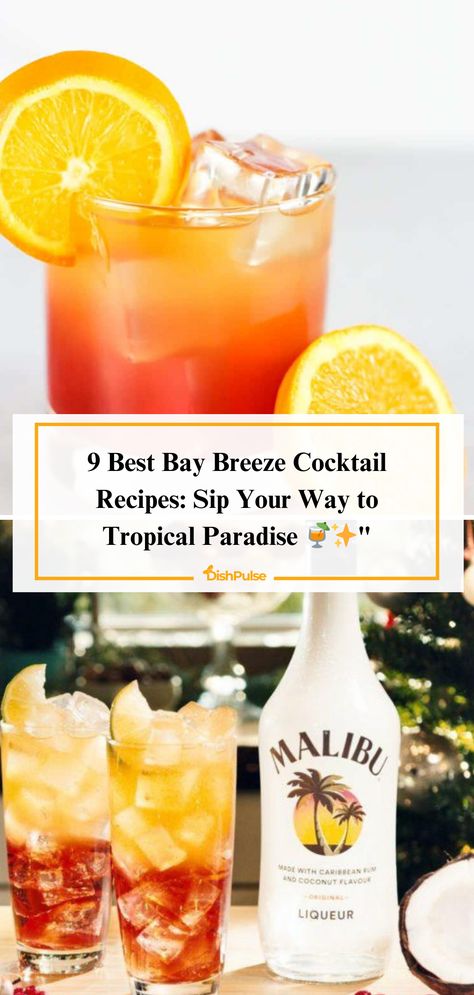 Sip your way to tropical paradise with the 9 Best Bay Breeze Cocktail Recipes! From classic concoctions to creative twists, each sip is a vacation in a glass. 🍹✨ 


#DishPulse #BayBreezeBliss #TropicalCocktails #MixologyMagic #CocktailHour #HappyHour #DrinkResponsibly Parrot Bay Drinks Recipes, Best Tropical Cocktails, Bay Breeze Cocktail, Malibu Bay Breeze, Welcome Cocktail, Best Baklava Recipe, Tropical Storm Cocktail, Tropical Sunrise Drink, Veal Saltimbocca