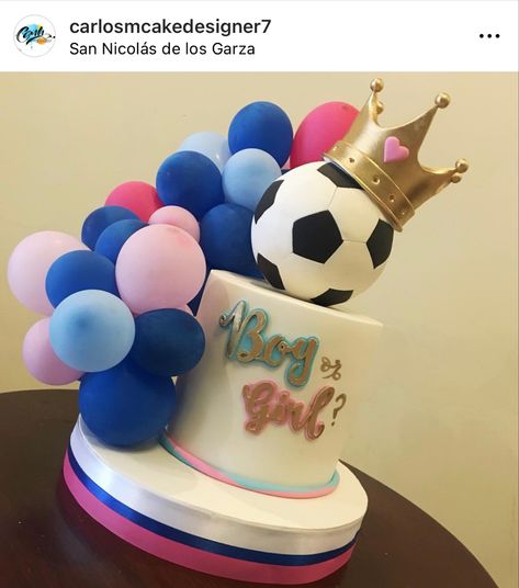 Gender Reveal Ideas Soccer, Gender Reveal Soccer Theme, Soccer Gender Reveal Ideas, Soccer Gender Reveal, Pregnancy Ideas, Baby Gender Reveal Party Decorations, Soccer Baby, Soccer Cake, Bow Gender Reveal