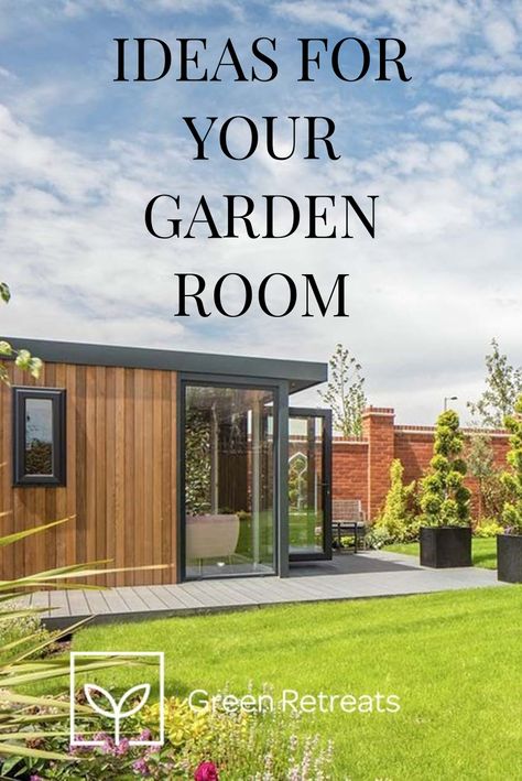 Garden Room Ideas Interior Design, Modern Garden Room, Garden Room Design, Garden Room Interiors, Contemporary Garden Rooms, Garden Room Ideas, Garden Pods, Add A Room, Backyard Office