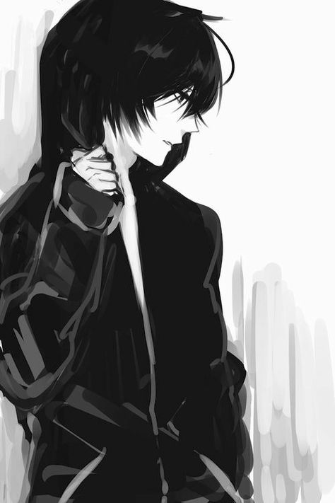 Anime boy with black hair Black Hair Anime Guy, Black Hair Boy, Manga Eyes, Digital Paintings, Art Manga, Character Sketches, Anime People, Manga Boy, Nalu