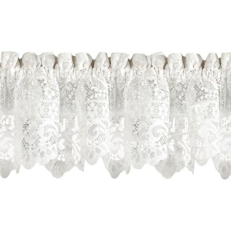 Naudain Paisley Ruffled 58'' W Window Valance in White Lace Valances, Swag Curtains, Lace Curtain, Tier Curtains, Sweet Jojo Designs, Valance Window Treatments, Kitchen Curtain, Window Bed, Jojo Designs