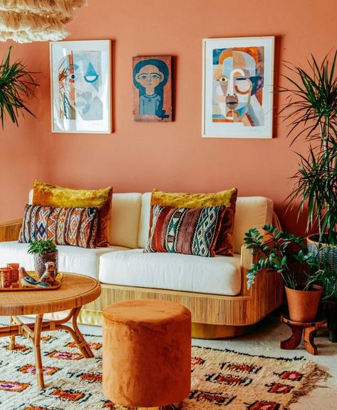 Terracotta Living Room, Feng Shui Colors, Deco Orange, Diy Ikea, Inspire Me Home Decor, Room Paint Colors, Paint Colors For Living Room, Living Room Colors, Boho Living Room