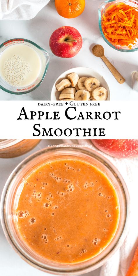 Healthy Veggie Smoothies, Banana Juice Recipe, Carrot Smoothie Recipe, Raw Vegan Smoothie, Apple Smoothie Recipes, Cinnamon Smoothie, Banana Apple Smoothie, Carrot Smoothie, Veggie Smoothies