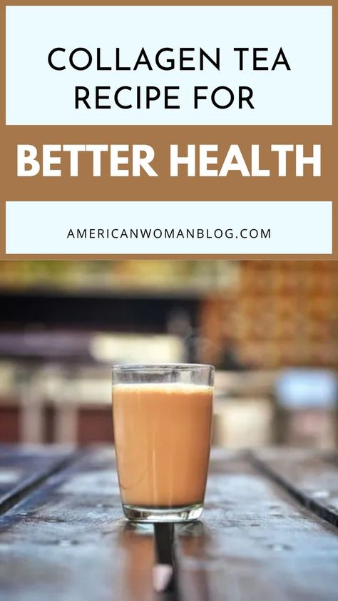 Collagen is the glue that holds your body together. Starting around age 40, your body stops replacing Collagen as quickly as it did before. One of the reasons our skin starts to “age” is that our Collagen is breaking down. The same thing that happens in your skin as you age is also happening in your bones, muscles, and even your gut. Collagen Coffee, Collagen Recipes, Inner Health, Wellness Wednesday, Wellness Quotes, Tea Recipe, Ginger Tea, American Woman, Better Health