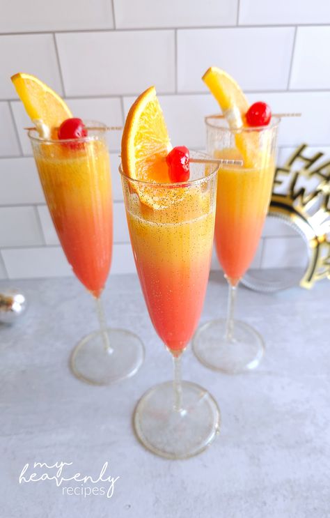 Orange Mocktails Non Alcoholic, Cheap Mocktails Non Alcoholic, Cute Mocktails For Girls Night, Mocktails Non Alcoholic Big Batch, Pull Apart Bread Appetizer, New Years Drink, Gummy Bear Drink, Nye Kids, New Years Drinks