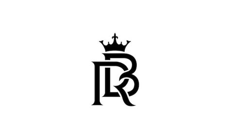 Vector rb clothing logo design | Premium Vector #Freepik #vector #fashion-brand #clothing-brand #apparel #clothes-shop Rb Logo Design Style, Rb Monogram, Br Logo, Rb Logo, Clothing Logo Design, Brand Apparel, Streetwear Logo, Wedding Background Images, Initials Logo Design