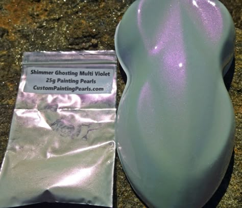 SHIMMER GHOSTING MULTI Violet Pearl Pigment Auto Lacquer Clearcoat - $11.99. Thanks for visiting CustomPaintingPearls. We have over 45 combined years of service in the pigment business & directly worked with paint manufactures in Germany, S. Korea, & the USA. This listing is for our Ghosting Shimmer Violet Pigment Pearl Pigments are used by HOK, PPG, Sherwin-Williams, or Dupont in their automotive paints & finishes. Add a perfect effect to your:Custom Paint (Cars,Truck,Hotrods,Harley,Imports,Ra Candy Paint Cars, Car Paint Colors, Car Paint Jobs, Motorcycle Paint Jobs, Candy Paint, Chameleon Color, Custom Cars Paint, Pearl Paint, Cool Car Accessories