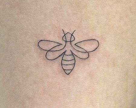 100 Inspiring Bee Tattoo Designs For 2022 - The Trend Spotter Bee Line Tattoo, A Bee Tattoo, Tattoo Animation, Animation Tattoo, Small Bee Tattoo, Firefly Tattoo, Honey Bee Tattoo, Designer Tattoo, Bee Tattoos