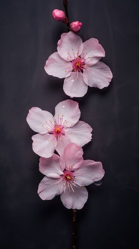 Flower Petals Aesthetic, Aesthetic Background Black, Black Flower Wallpaper, Flower Wallpaper Aesthetic, Blossom Aesthetic, Peach Blossom Flower, Decent Wallpapers, Cherry Blossom Petals, Cherry Blossom Flower