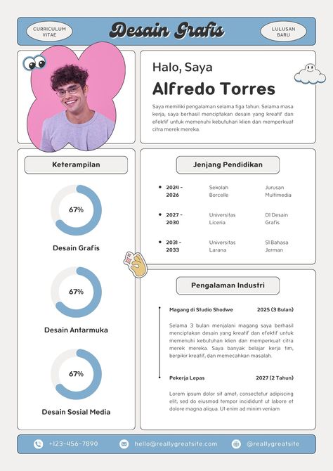 Putih Kreatif Minimalis CV Lulusan Baru Desainer Resume - Templates by Canva Resume Maker, Photo Collage Maker, Cv Resume, Cv Design, Marketing Logo, Resume Design Template, Collage Background, Collaborative Learning, Learning Management System