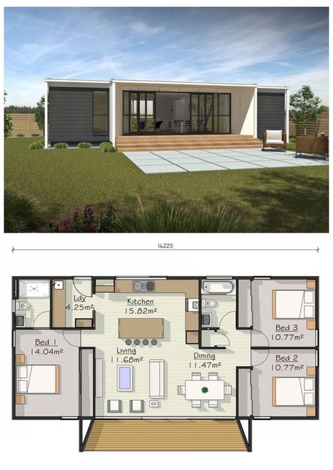 Home Plan 3 Bedroom, House Design 2 Bedroom 2 Bathroom, Small 3 Room House Plan, Small Home 3 Bedroom, U Shaped Tiny House, Container Home 3 Bedroom, 2 Floor 3 Bedroom House Plans, Two Bedroom 2 Bathroom House Plans, Small One Floor House Design