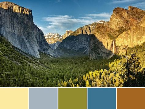 18 Color Palettes Inspired by National Parks | HGTV National Park Color Palette, Earthy Coastal, Retro Road Trip, Nice Hotel, Dry Tortugas National Park, Channel Islands National Park, Glacier Bay National Park, Combo Color, Hawaii Volcanoes National Park