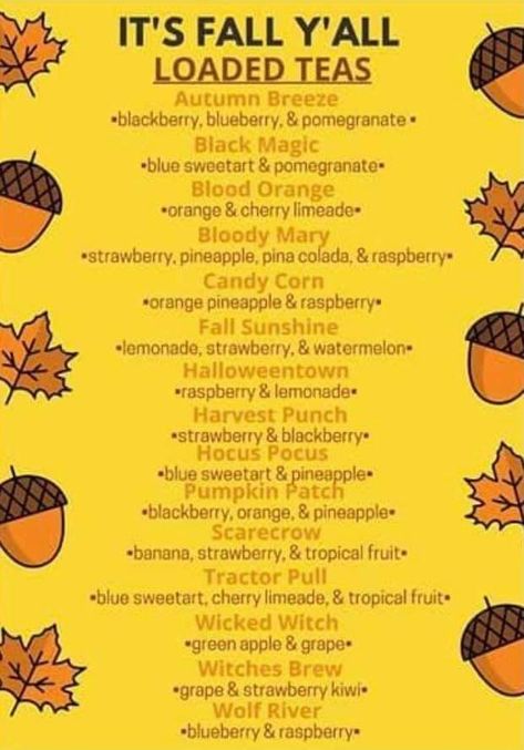 Football Themed Loaded Teas, Halloween Lotus Recipes, Fall Herbalife Recipes, Herbalife Fall Recipes, Nutrition Tea Recipes, November Loaded Teas, Thanksgiving Loaded Tea, Fall Loaded Tea Recipes, November Herbalife Teas