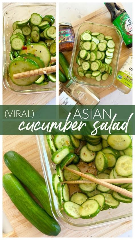 Crunchy Asian Cucumber Salad, Asian Cucumber Salad Recipe, Iowa Food, Vietnamese Noodle Salad, Cucumber Snacks, Banana Oat Cookies, Thai Beef Salad, Asian Cucumber Salad, Super Salads