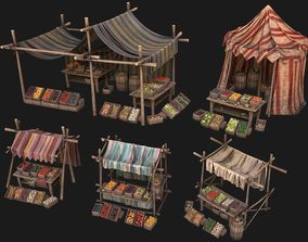 Medieval Market Stall, Dnd Town, Medieval Forge, Iron Forge, Stall Display, Medieval Market, Market Stands, Props Concept, Minecraft Medieval