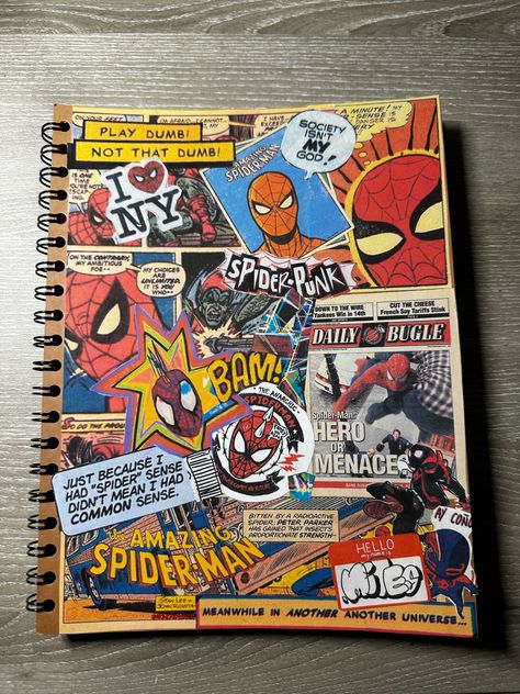 Graffiti Journal Cover, Spider Man Journal, Spiderman Journal, Spiderman Room, Spiderman Theme, Spiderman Drawing, Spiderman Art Sketch, Sketchbook Cover, Arte Van Gogh