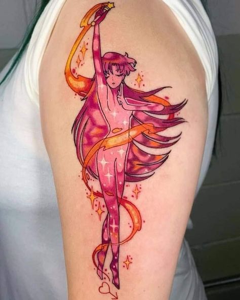 Sailor Mars Transformation, Sailor Mars Tattoo, Mars Tattoo, Venus Tattoo, Sailor Moon Tattoo, Sailor Scout, Moon Tattoo Designs, Kawaii Tattoo, Delicate Tattoo