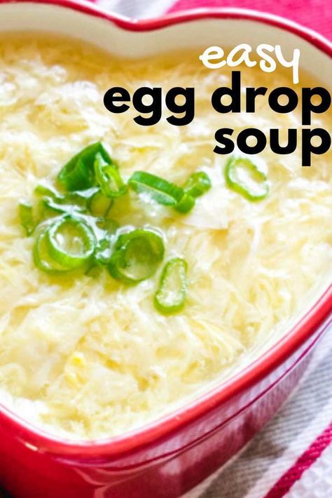 Egg Drop Soup Easy, Egg Flower Soup, Easy Egg Drop Soup, Homemade Egg Drop Soup, Soup Recipes Easy, Turkey Broth, Quick And Easy Soup, Egg Drop Soup, Asparagus Soup