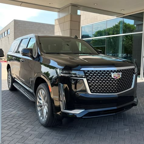 New arrival! 🤩 We just a 2023 Cadillac Escalade ESV Premium Luxury! This vehicle is perfect for families who are looking for large amounts … | Instagram 2023 Cadillac Escalade, Luxury Suv Cars, Cars Painting, Black Cadillac, Car Lifestyle, Party Bus Rental, Cadillac Escalade Esv, Mom Car, Art Enthusiast