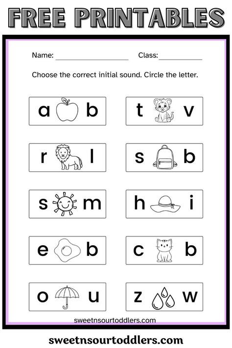 Looking for phonics activities for kids? Here are 7 printable phonics worksheets to help struggling readers with reading fluency (includes beginning sounds worksheets and so much more!) #phonicsforkids #teachreading #printableworksheets Letters And Sounds Worksheets, Reading Worksheets For Preschool, Pre Reading Worksheets, Phonic Readers Free Printable, Phonics Beginning Sounds Worksheet, Phonics Homework Ideas, Phonics Worksheets Kindergarten Phonics Worksheets, Nursery Phonics Activities, Beginning Reading Worksheets