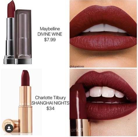 Maybelline Divine Wine, Wine Red Lipstick, Wine Lipstick, Dark Red Lips, Work Makeup, Lipstick Collection, Makeup Obsession, Kiss Makeup, Red Lipstick