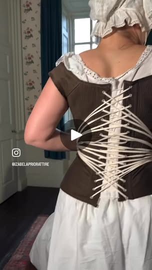 273K views · 7.4K reactions | How my fan laced 1830s stays work…. Love them! The pattern for the stays are in the  Victorian Dressmaker book- but I  might include it in the regency... | By Prior Attire | Facebook Shift Pattern, Costume Diy, Clever Ideas, Diy Costumes, Dressmaking, Sewing Ideas, Costume Ideas, Plum, Dream Closet