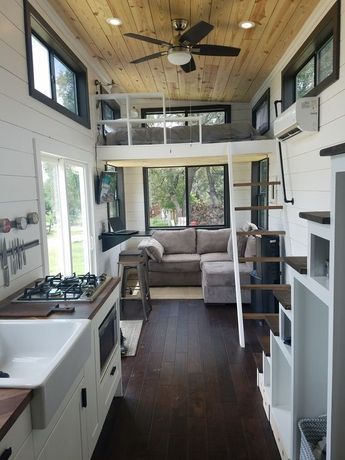 Two Waterfront Tiny Homes on Lake Travis Vacation Rentals_003 Tiny House Plans, Tiny House Plans, Small Bathroom Ideas, Small Living Room Ideas, DIY Room Decor, Space Saving Furniture, Under Bed Storage, Inspirational Tiny House Tree Houses, Bed Risers Ideas, and even Shabby Chic Furniture Ideas #tinyhouses #tinyhousemovement #tinyhouseforus #tinyhouseplans #tinyhouseforus #tinyhome Tiny House Interior Design, Tiny House Nation, Tiny House Inspiration, Lake Travis, Tiny House Movement, Small Room Design, Tiny House Interior, Tiny House Cabin, Sectional Sofas