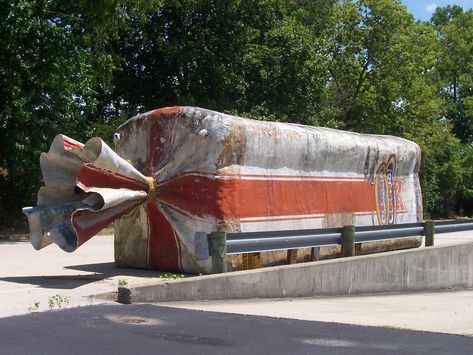 Supposedly the world's largest loaf of bread (not actually edible, of course). Located in Urbana, Ohio. Took a little father-son searching to find this bad boy. I humbly proclaim myself as the one who finally spotted it. Urbana Ohio, Camping In England, Ohio Travel, Ohio History, Loaf Of Bread, Bread Loaf, Roadside Attractions, Camping World, Public Art