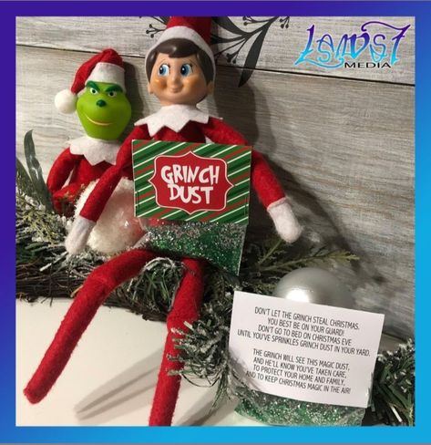 Grinch Dust, Elf On Shelf Printables, Mr Grinch, Christmas Eve Traditions, Holiday Organization, Awesome Elf On The Shelf Ideas, The Elf On The Shelf, Elf Fun, Magic Items