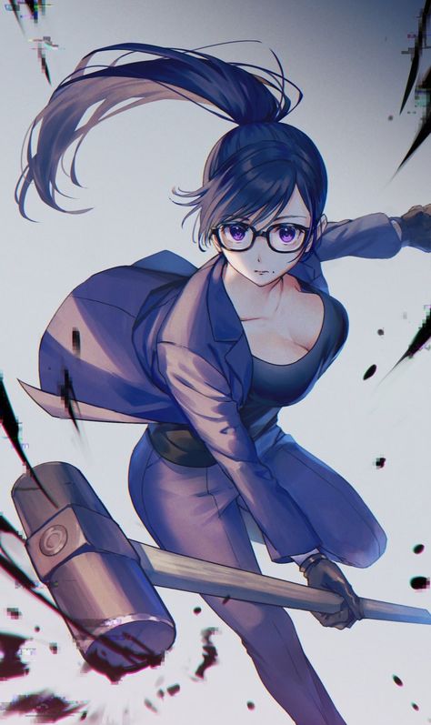 Hizuru Minakata, Summertime Rendering, Summertime Render, Swept Bangs, Bleach Characters, Anime Recommendations, Gloves Black, Black Gloves, Purple Eyes