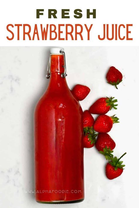 Homemade Strawberry Juice, Strawberry Juice Recipe, Cold Drinks Recipes, Strawberry Drink, Fun Drink Recipe, Strawberry Drinks, Boiled Food, Cucumber Juice, Strawberry Juice