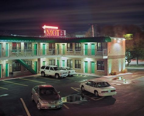 Being reunited after a long week brought the same relief as pulling into a motel parking lot after a long day on the road. Motel Room, Motel 6, Bg Design, Hotel Motel, Cinematic Photography, Dylan O'brien, Night Aesthetic, American Dream, Night Time