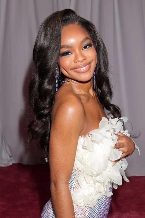 Marsai Martin’s Best Beauty Looks and Moments | POPSUGAR Beauty Hollywood Glamour Aesthetic, Marsai Martin, Black Actresses, Famous Black, Popsugar Beauty, Famous Couples, Beauty Looks, Famous Girls, Celebrity Beauty